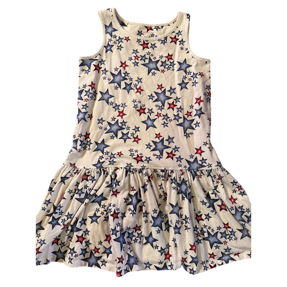 LANDS END DRESS- STARS, PATRIOTIC- size 6X/7